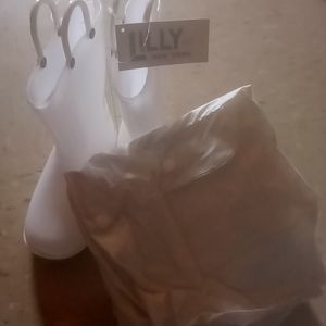 Rain boots (sizeT9) with rain coat (size6)